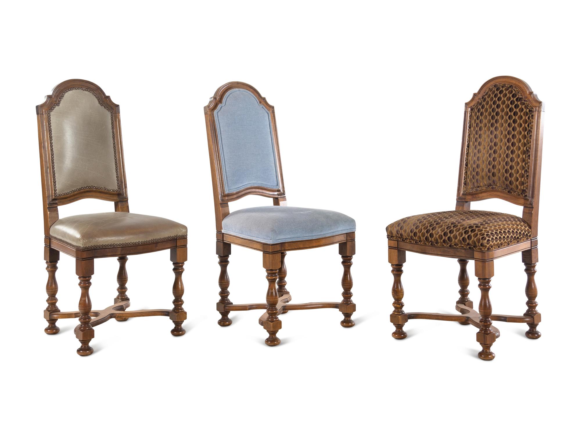 A Set of Six William and Mary Style Dining Chairs