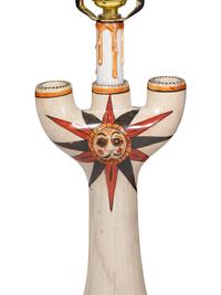 A Group of Mexican Pottery Lamps