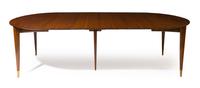 An Italian Walnut Extension Table, Gio Ponti for M. Singer & Sons Height 29 x width 48 x length 104 inches (fully extended). — CIRCA 1955