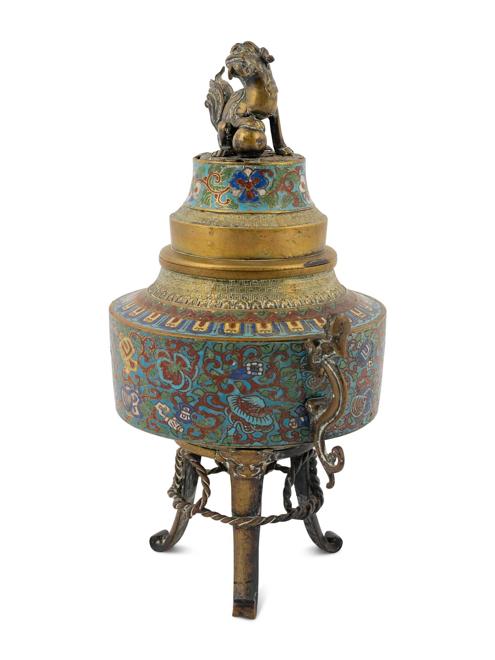 A Japanese Cloisonné Censer