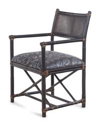 A Faux Bamboo and Raffia Armchair