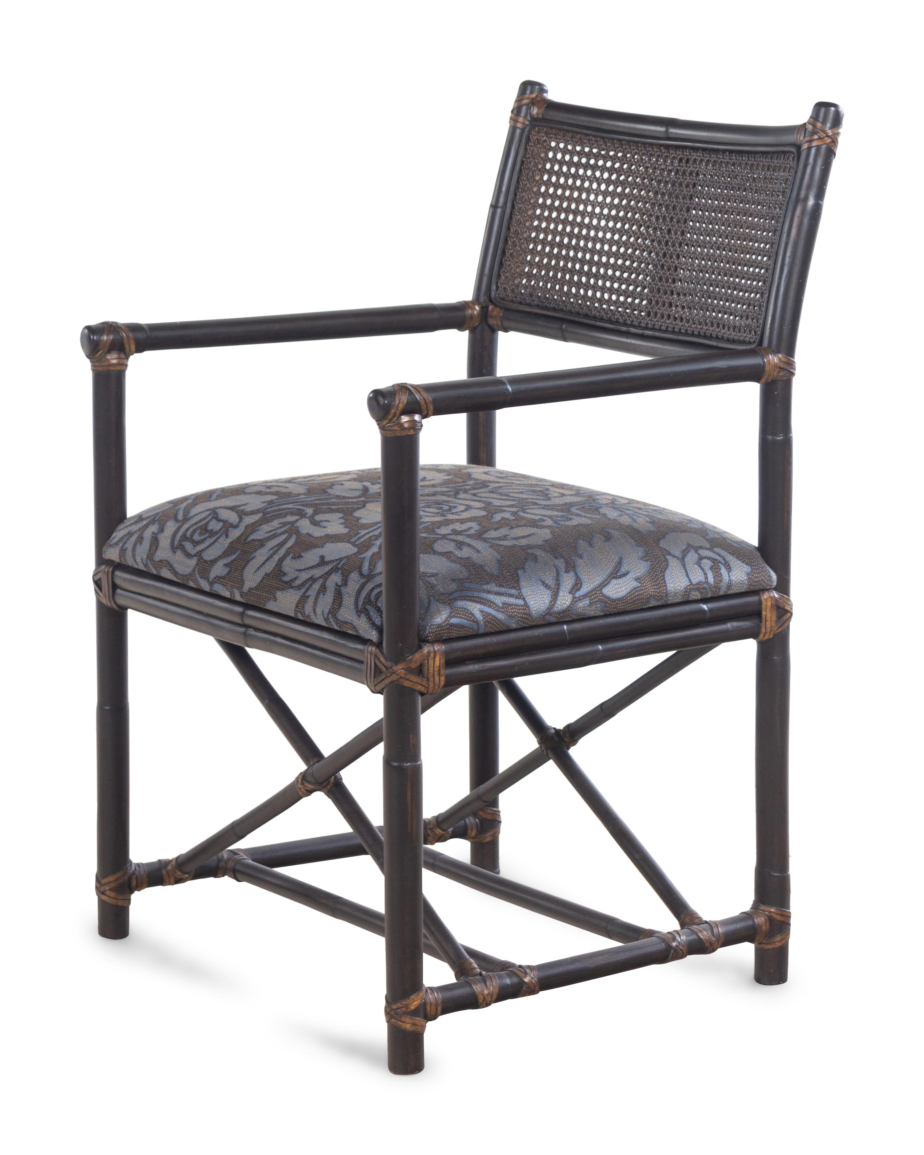 A Faux Bamboo and Raffia Armchair