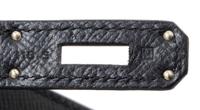 An Hermes Noir Epsom Sellier 28cm Kelly Handbag, 11" x 8.5" x 4".