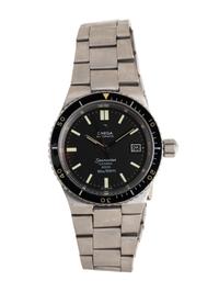 OMEGA, REF. 166.137 STAINLESS STEEL 'SEAMASTER' 'COSMIC' 'METERS FIRST' DATE WATCH, BOX & RECEIPT