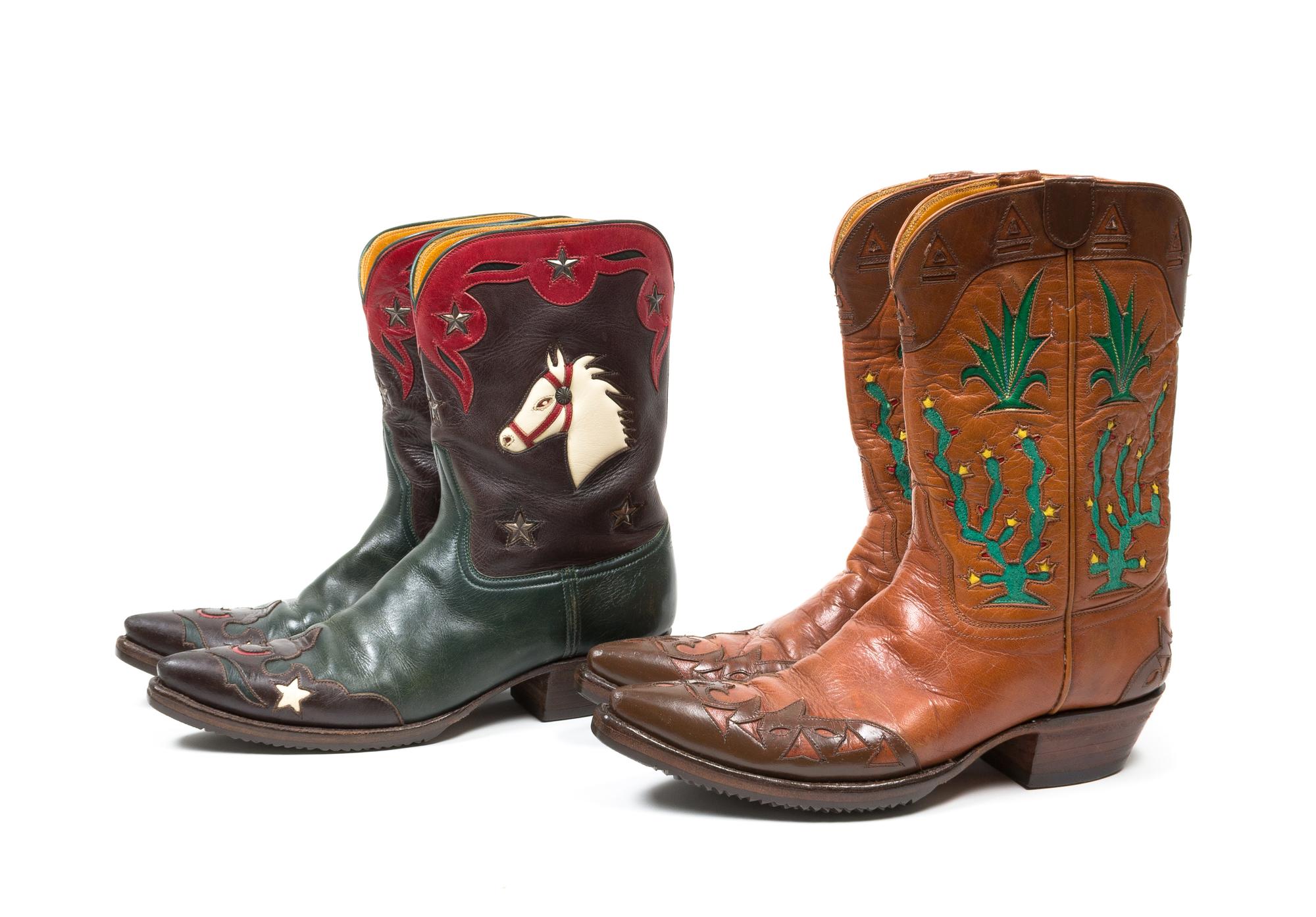 Two Pair Custom Made Women's Boots Unmarked but fits model size 8
