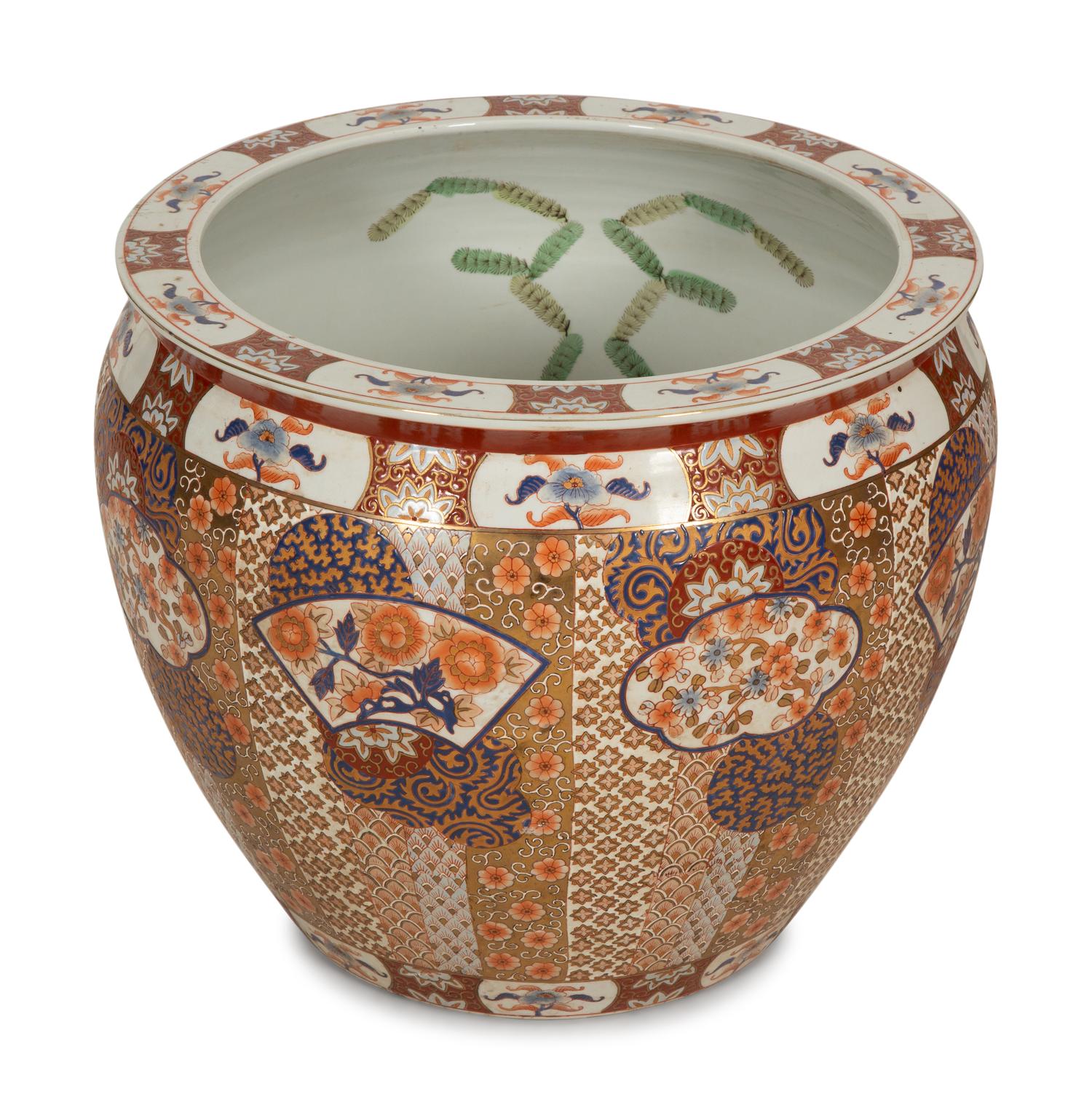 A Chinese Porcelain Jardinière in the Imari Palate
