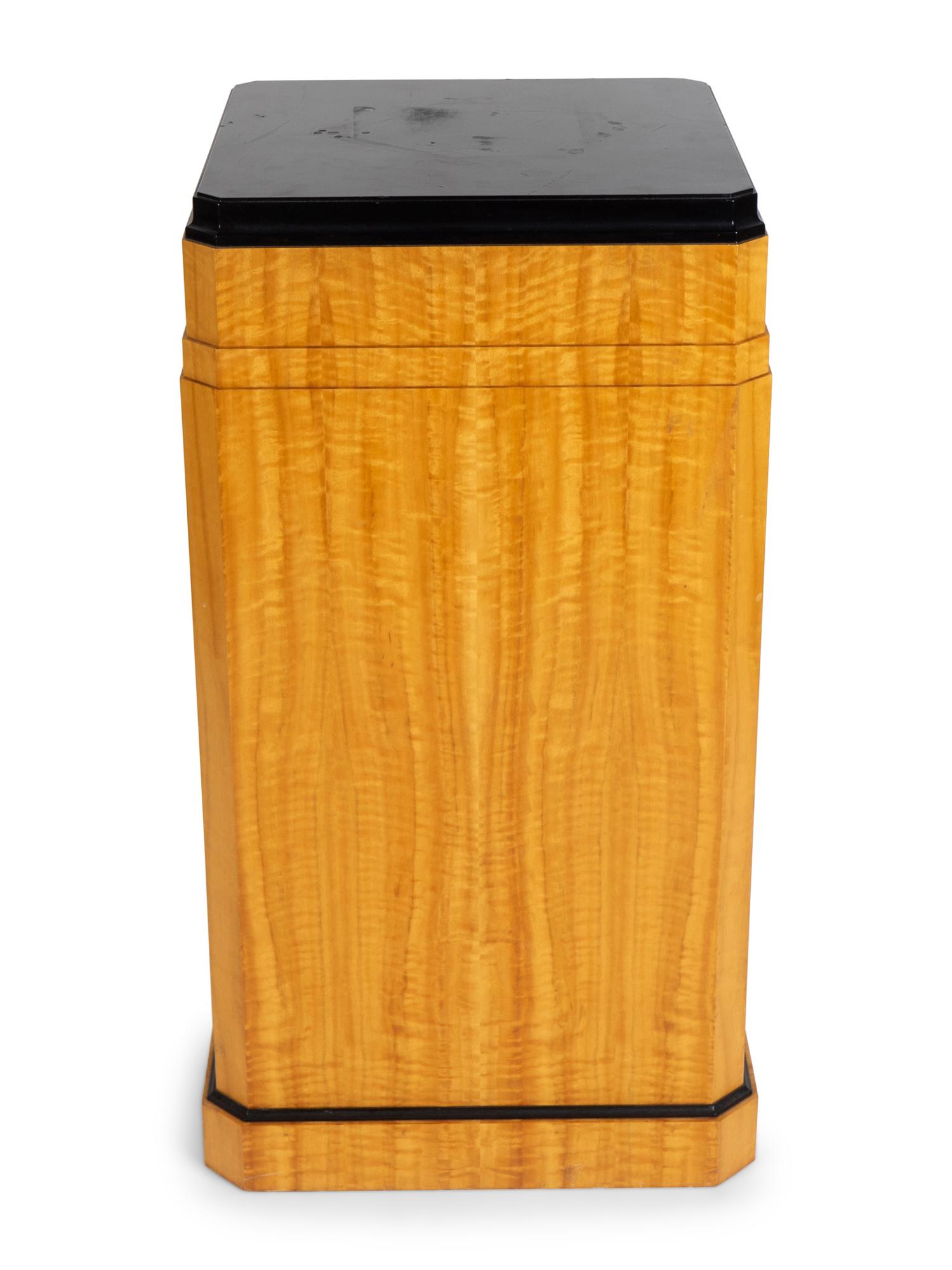 An Art Deco Style Sycamore Pedestal — 20TH CENTURY