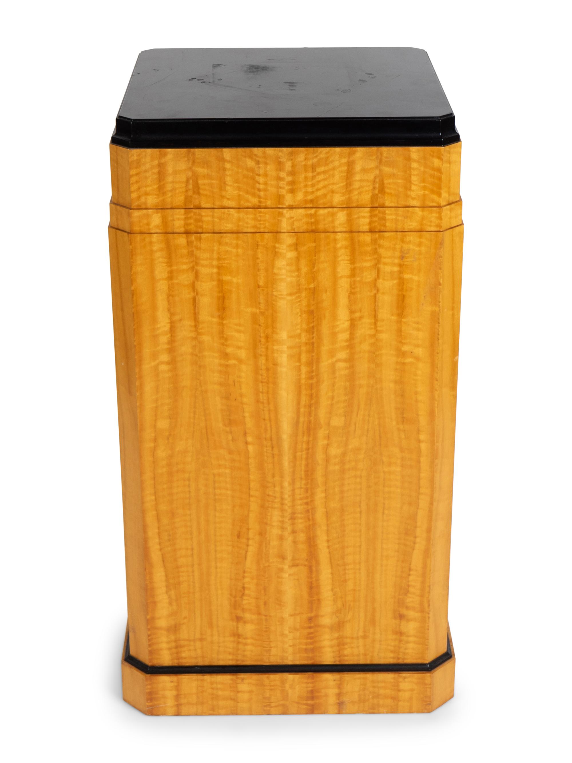 An Art Deco Style Sycamore Pedestal — 20TH CENTURY