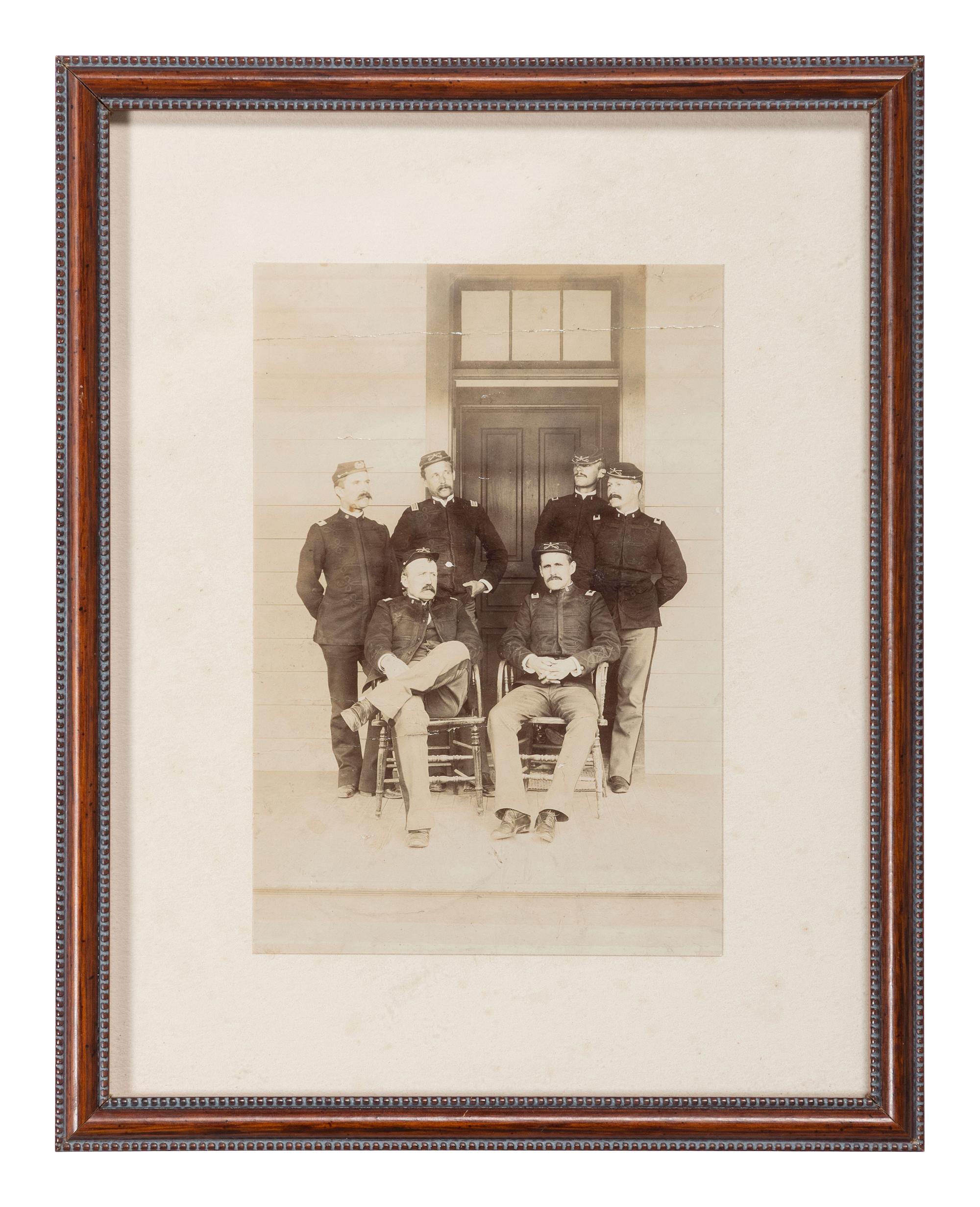 [INDIAN WARS]. A group of 7 photographs of George Lawson Scott and fellow officers stationed in the American West.