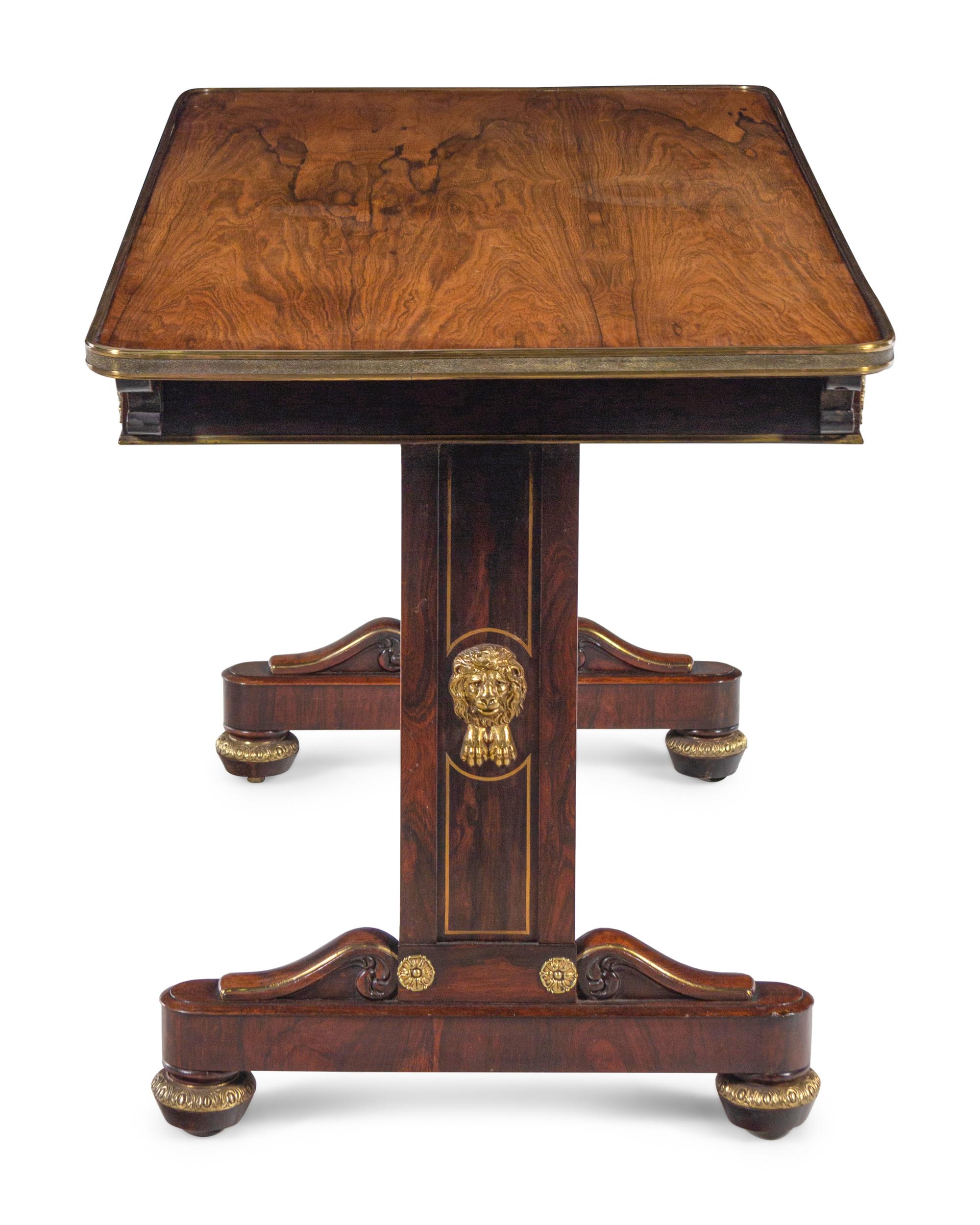 A Regency Gilt Bronze Mounted Rosewood Sofa Table