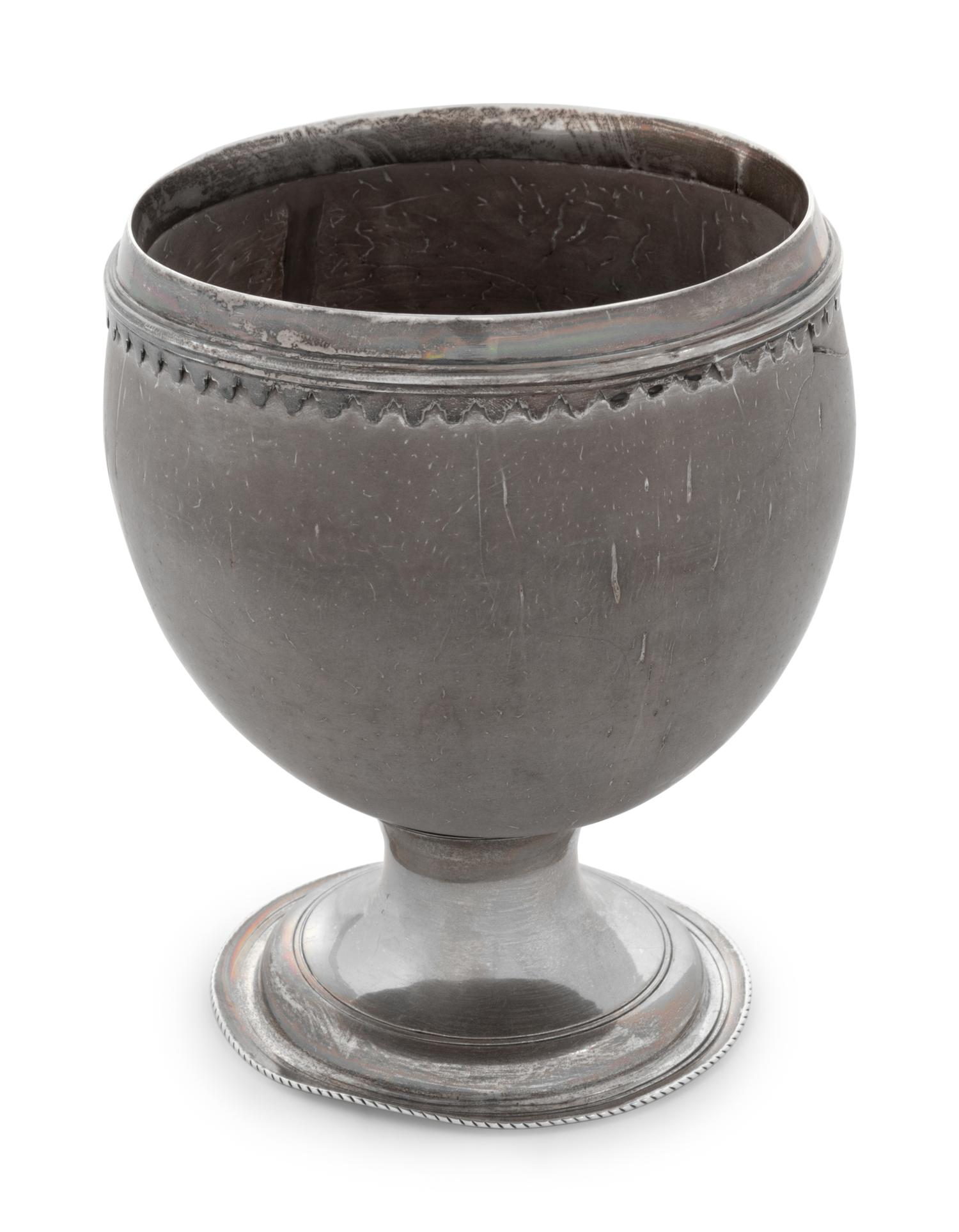 A Continental Silver Mounted Coconut Cup