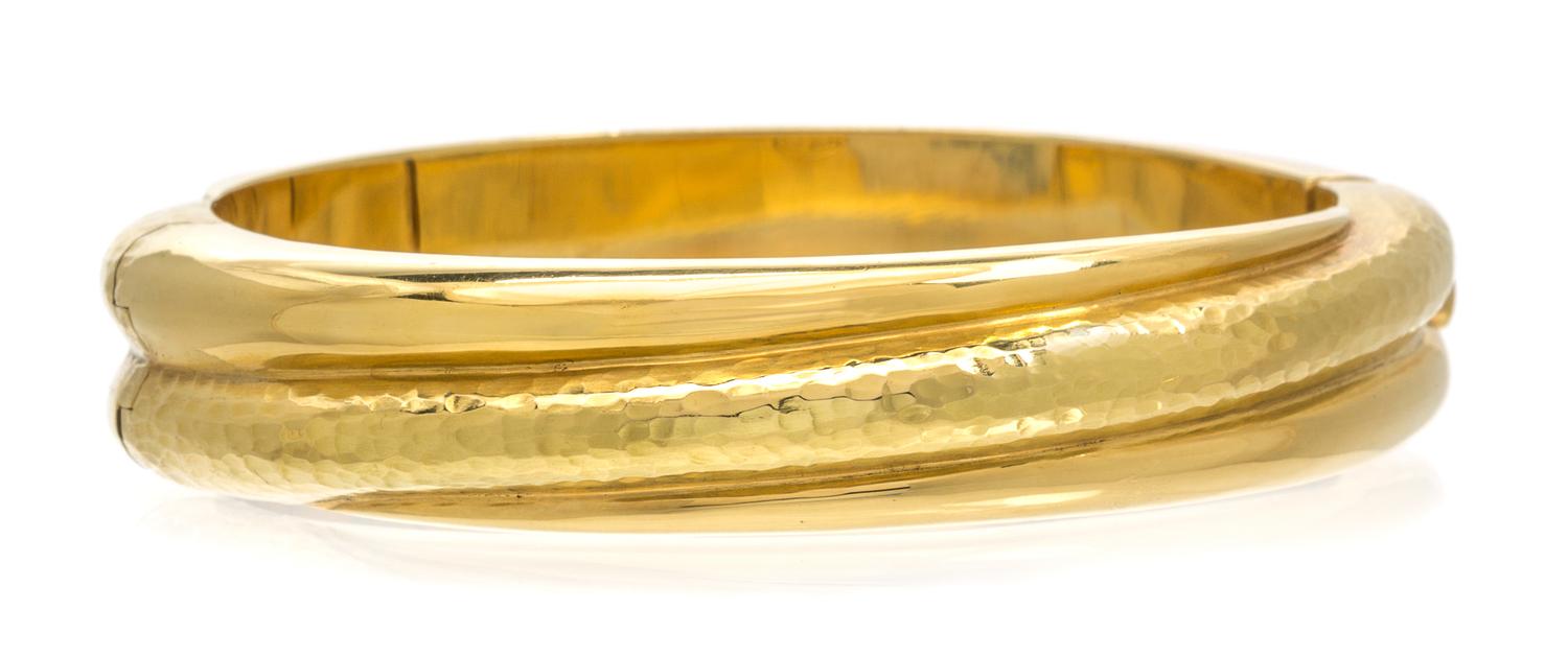 An 18 Karat Yellow Gold Bangle Bracelet, Vendorafa, 22.50 dwts.
