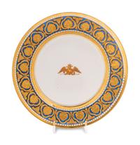 An Alexander III Imperial Porcelain Factory Dinner Plate from the ' Ropsha' Service