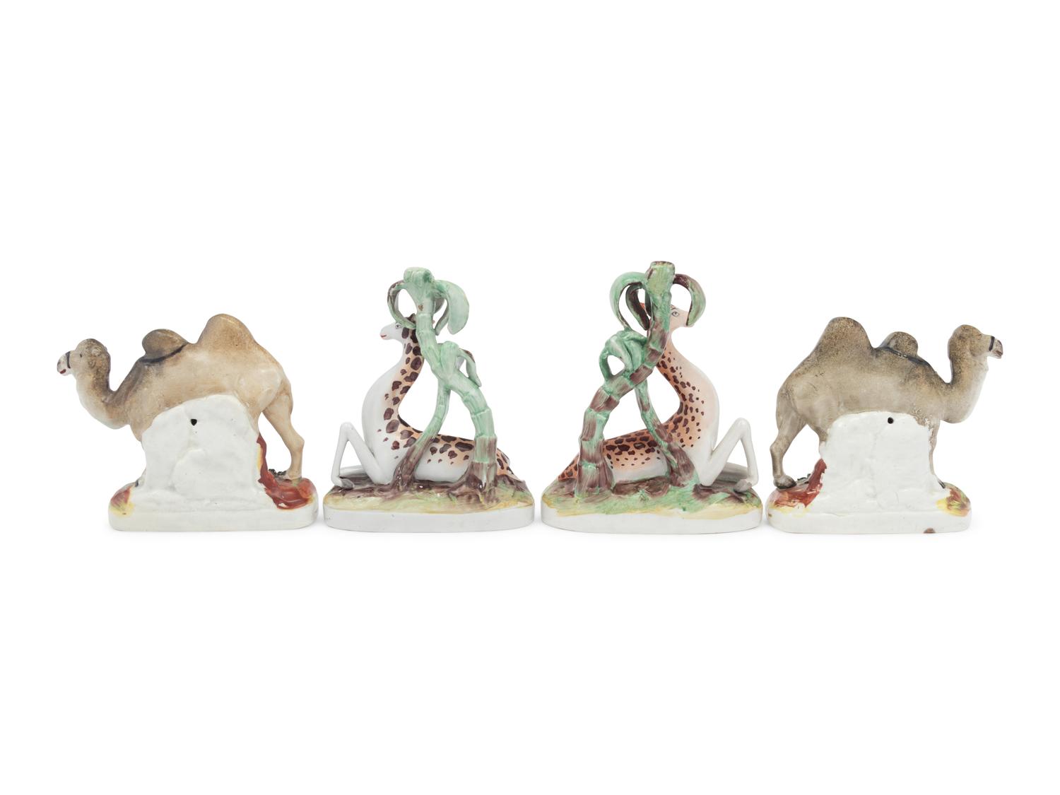 A Group of Four Staffordshire Figures