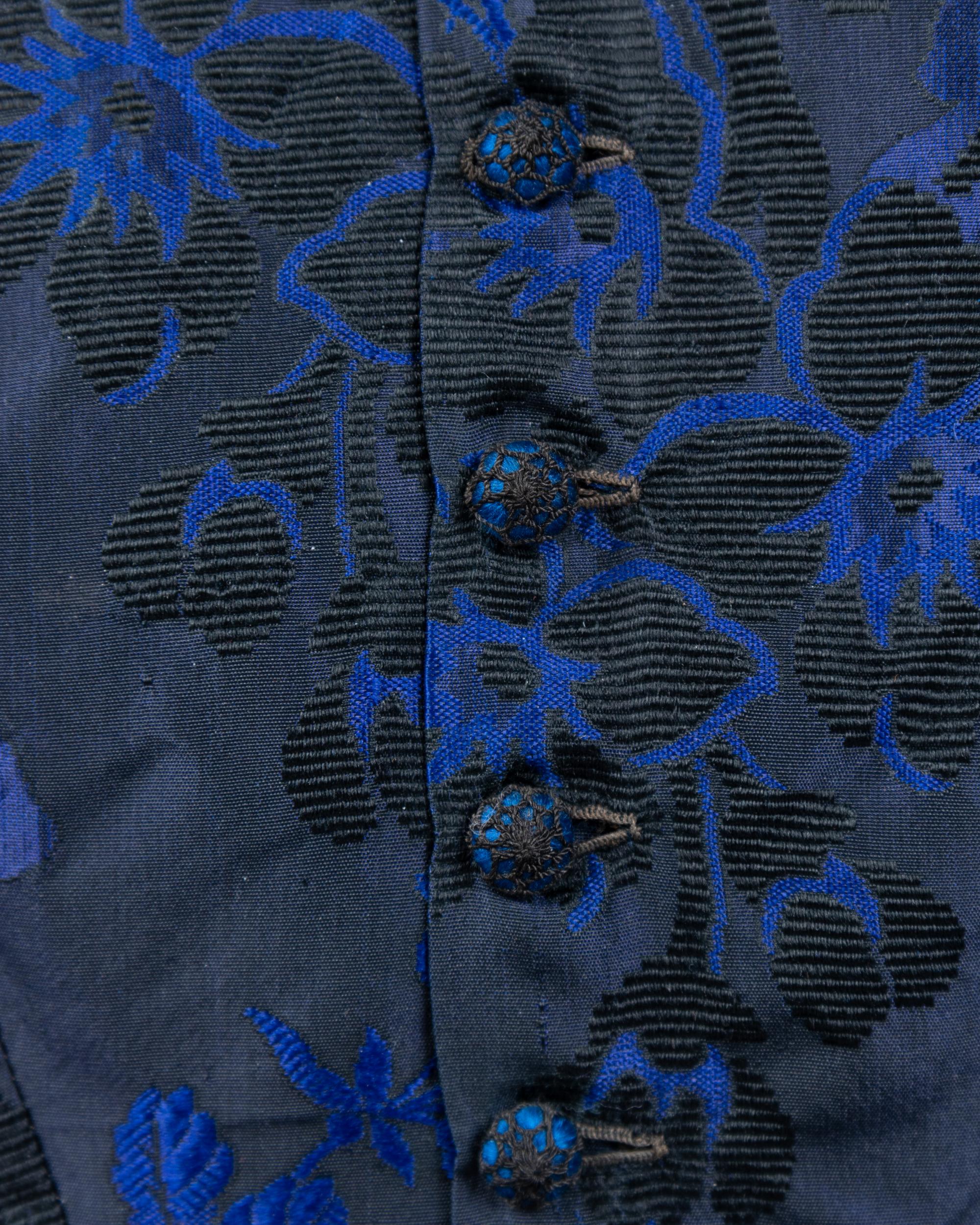 Floral Silk Jacquard Dress, 1860s