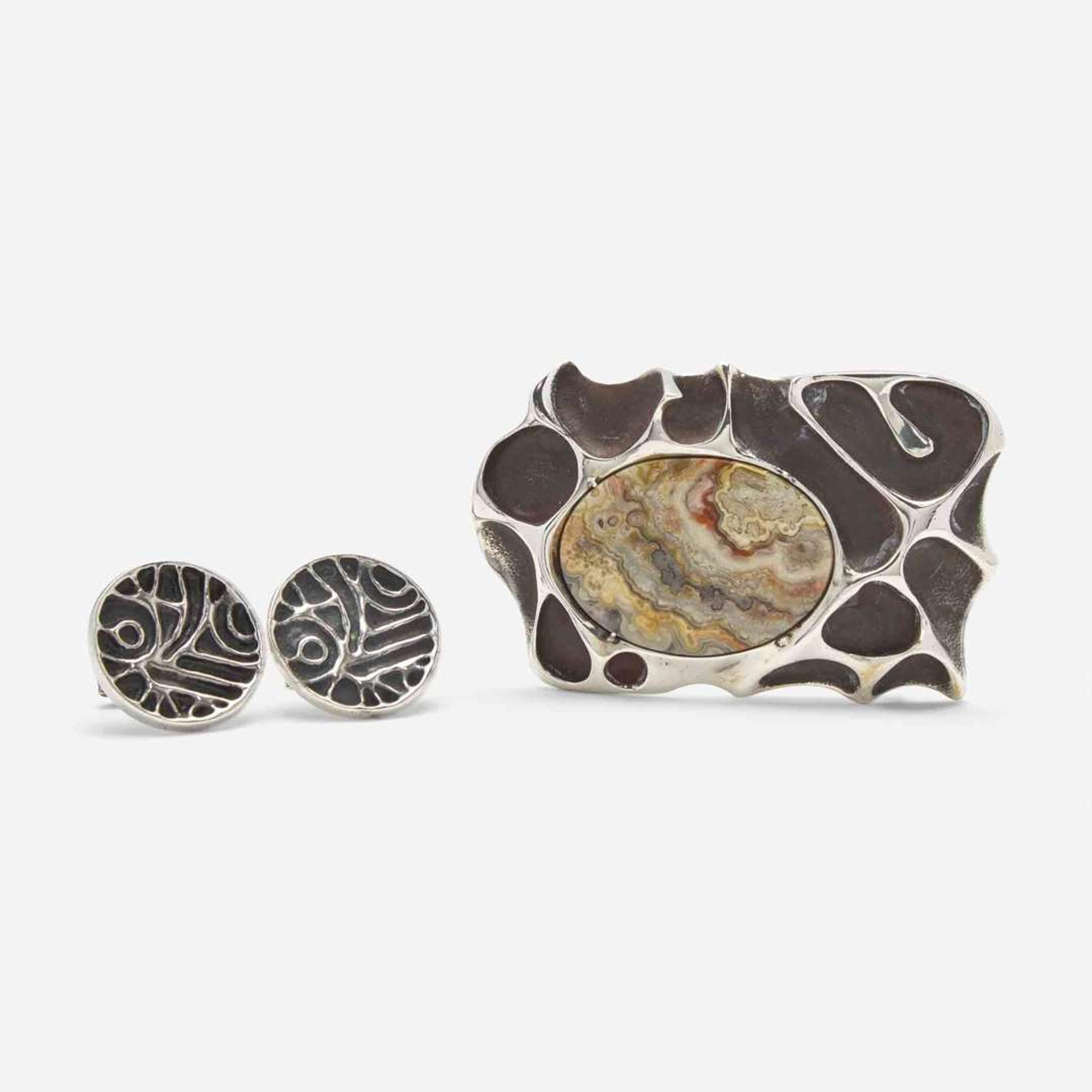 Donald Wright (American, 1930-2012) Group of Men's Jewelry, USA, circa 1960s