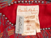 Zandra Rhodes, Painted Silk Dress & Pleated Silk Purse