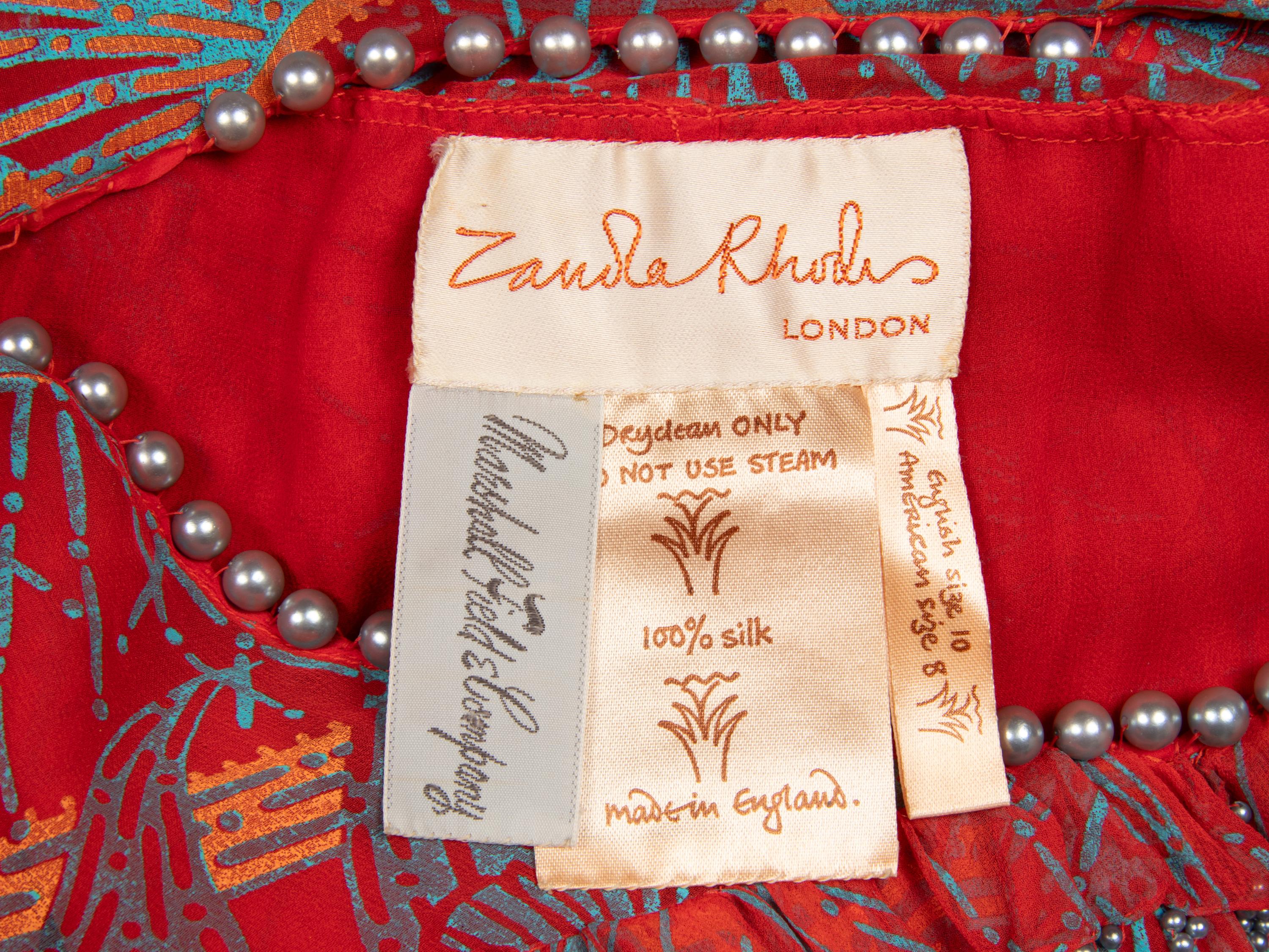 Zandra Rhodes, Painted Silk Dress & Pleated Silk Purse