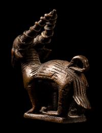 A Bamana or Ashanti Bronze Antelope (Chiwara)