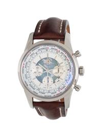 BREITLING, REF. AB0510 STAINLESS STEEL 'TRANSOCEAN CHRONOGRAPH UNITIME' WATCH, BOX & PAPERS