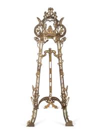 A Continental Gilt Bronze Easel