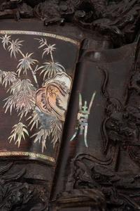 Two Chinese Hardwood Table Screens