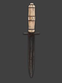 A Sailor's Dirk with Carved Bone and Baleen Handle