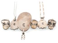 Southwestern-style Silver and Turquoise Pendants AMD Rings