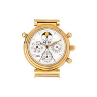 IWC, 18K Yellow Gold Rattrapante Perpetual Calendar Chronograph 'Da Vinci' Wristwatch