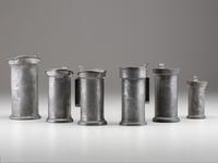 An Assembled Set of Six Pewter Measures