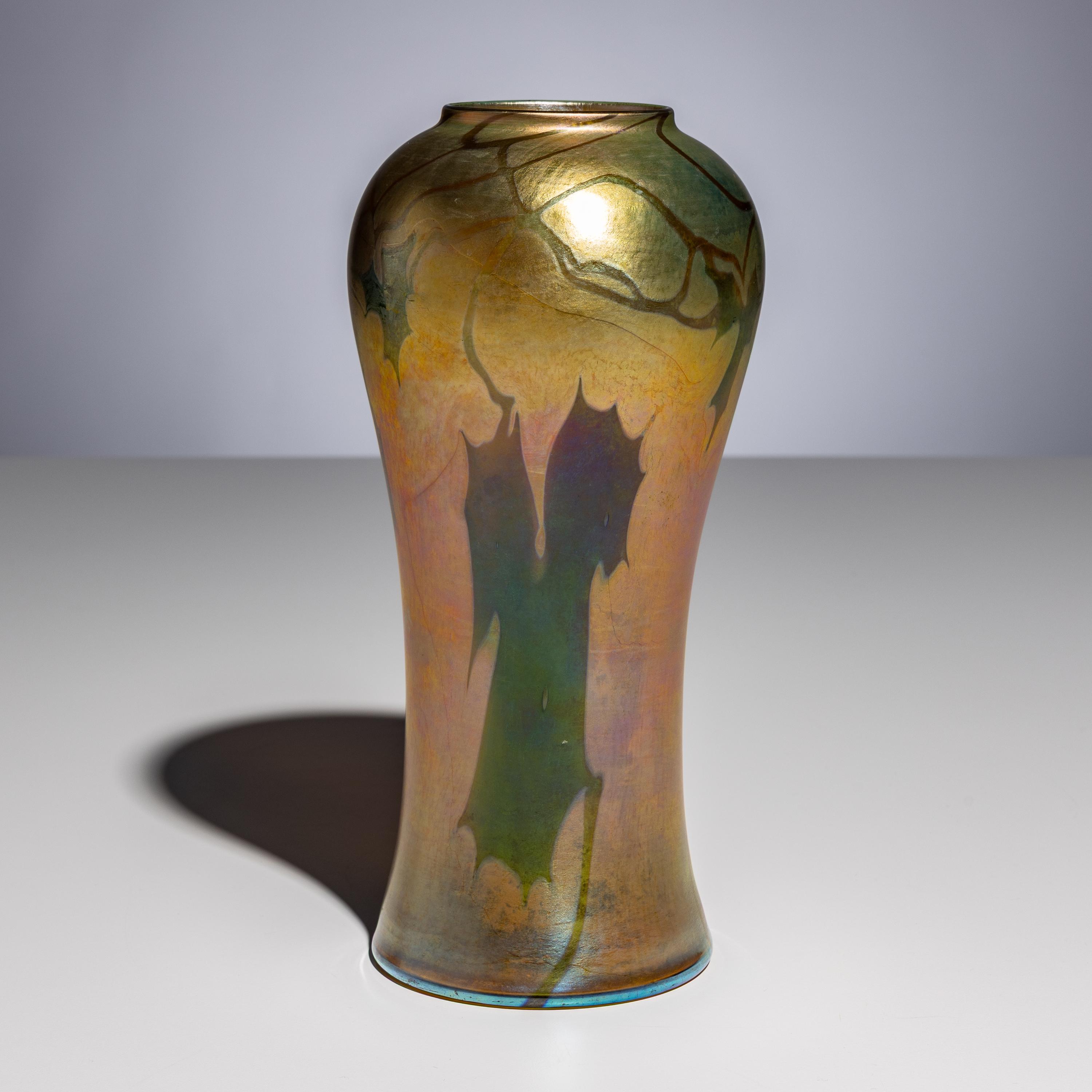 Tiffany Studios New York (American, 1880–1930) — Leaf and Vine Vase, c. 1907