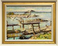 Frederick Lester Sexton, (American, 1889-1960), Shorebirds