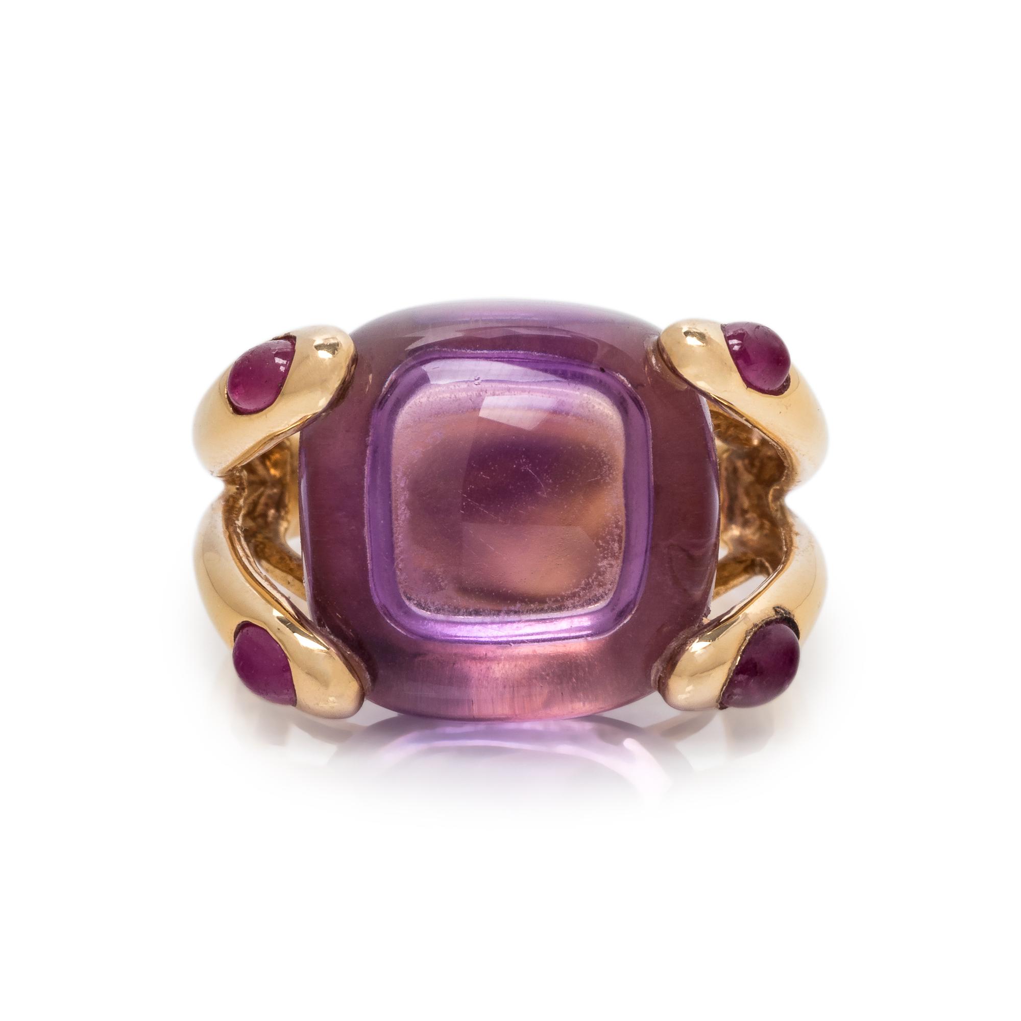 AMETHYST AND TOURMALINE RING