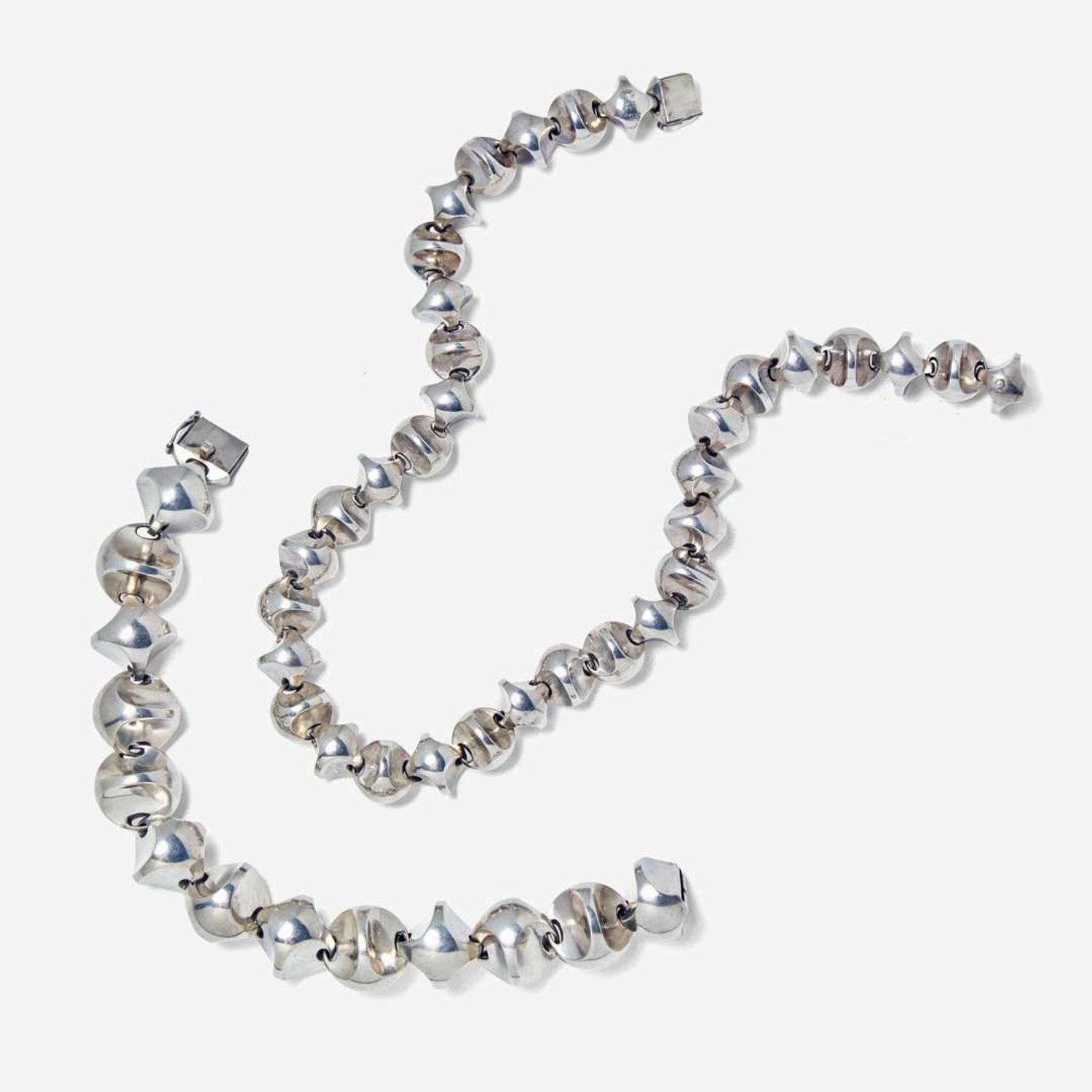 Flemming Eskildsen (Danish, b. 1936) Necklace and Bracelet, Georg Jensen, Denmark, circa 1960s