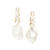 ANA KHOURI, CULTURED PEARL CLIP EARRINGS