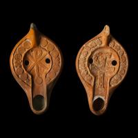 Two Roman Terracotta Oil Lamps