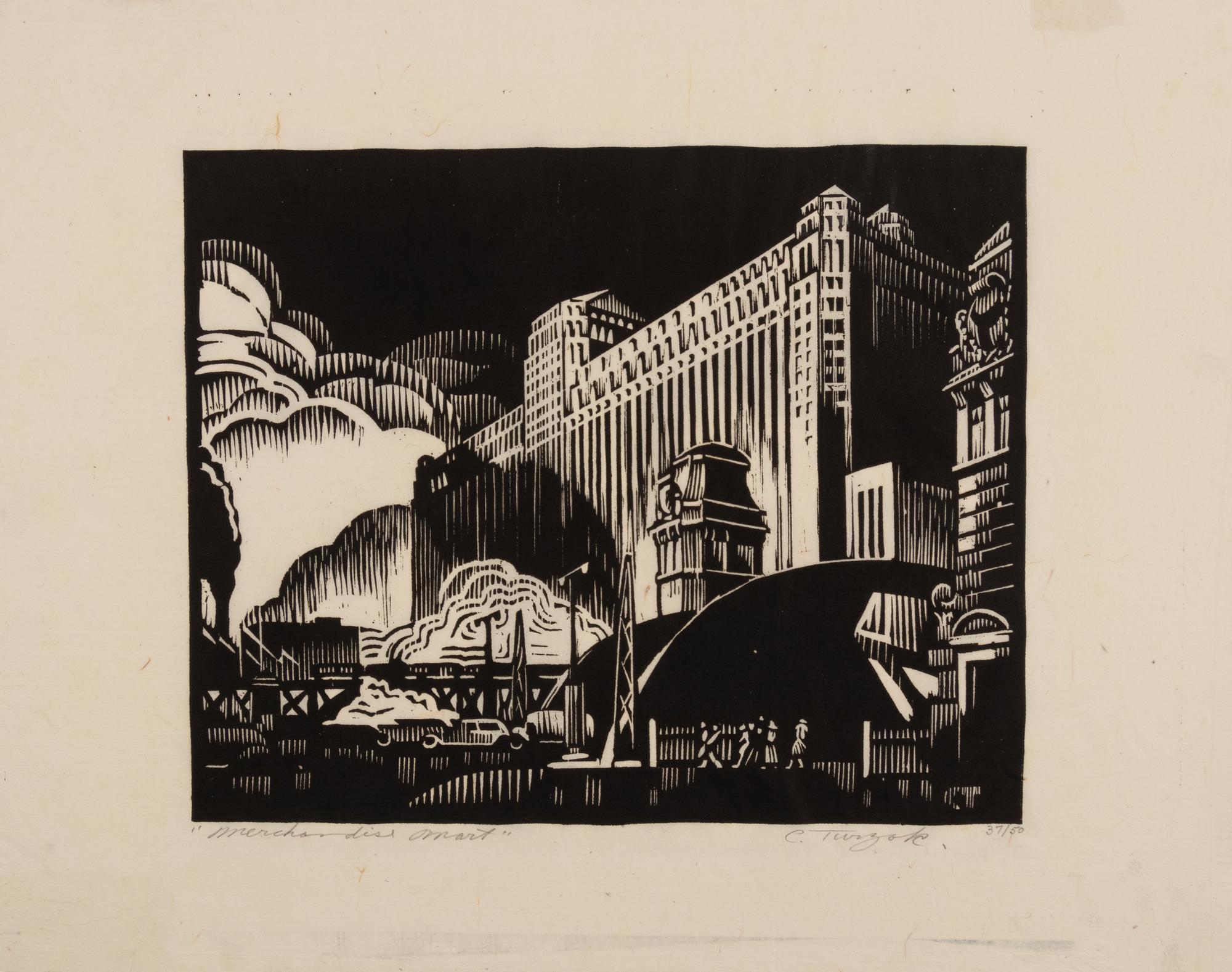 A pair of prints ( Merchandise Mart; Methodist Church )