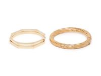 THREE YELLOW GOLD BANGLE BRACELETS