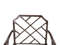 A Set of Eight Cast and Brown-Painted Aluminum Armchairs