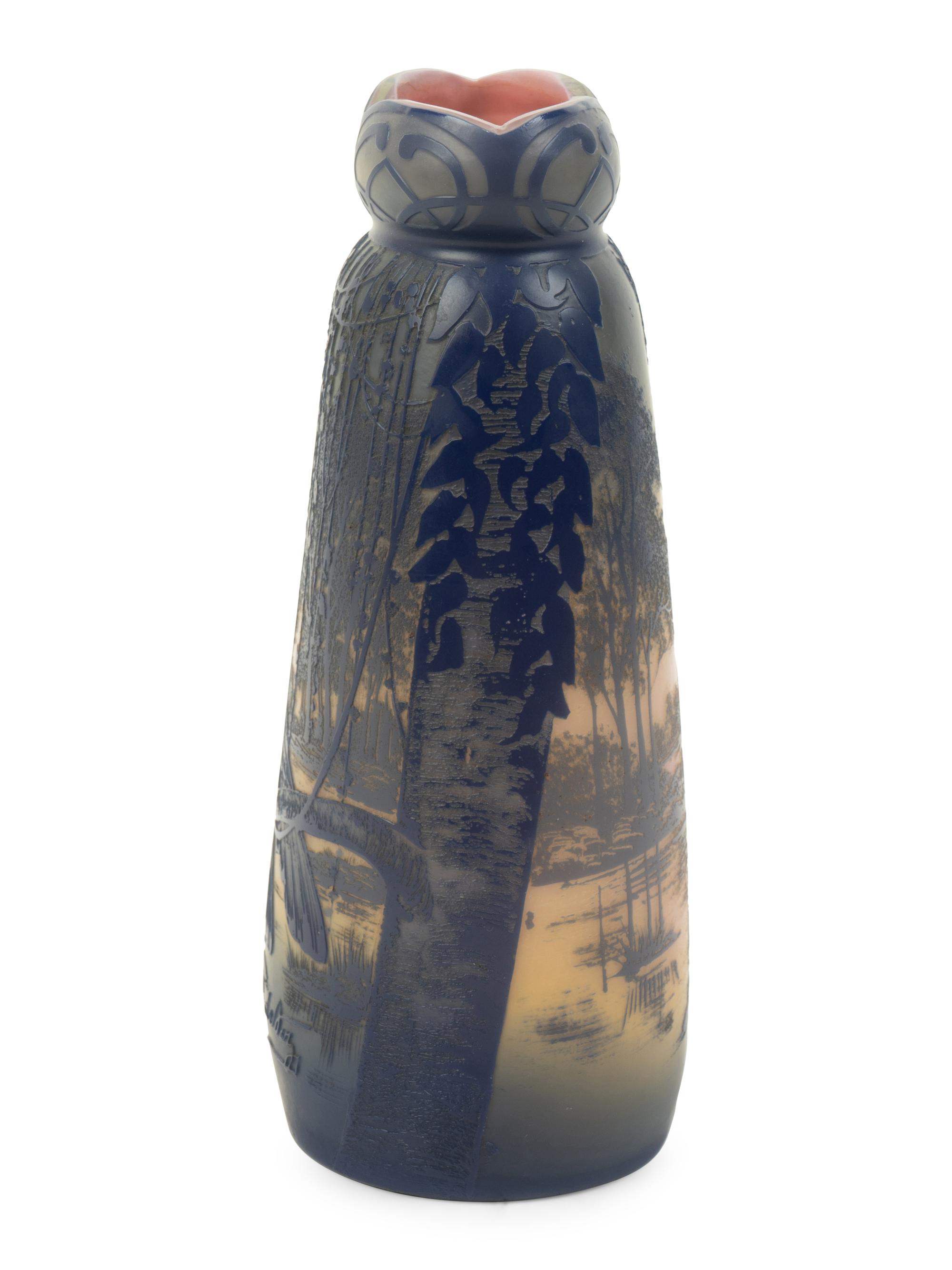 A Devez Cameo Glass Vase — 20TH CENTURY