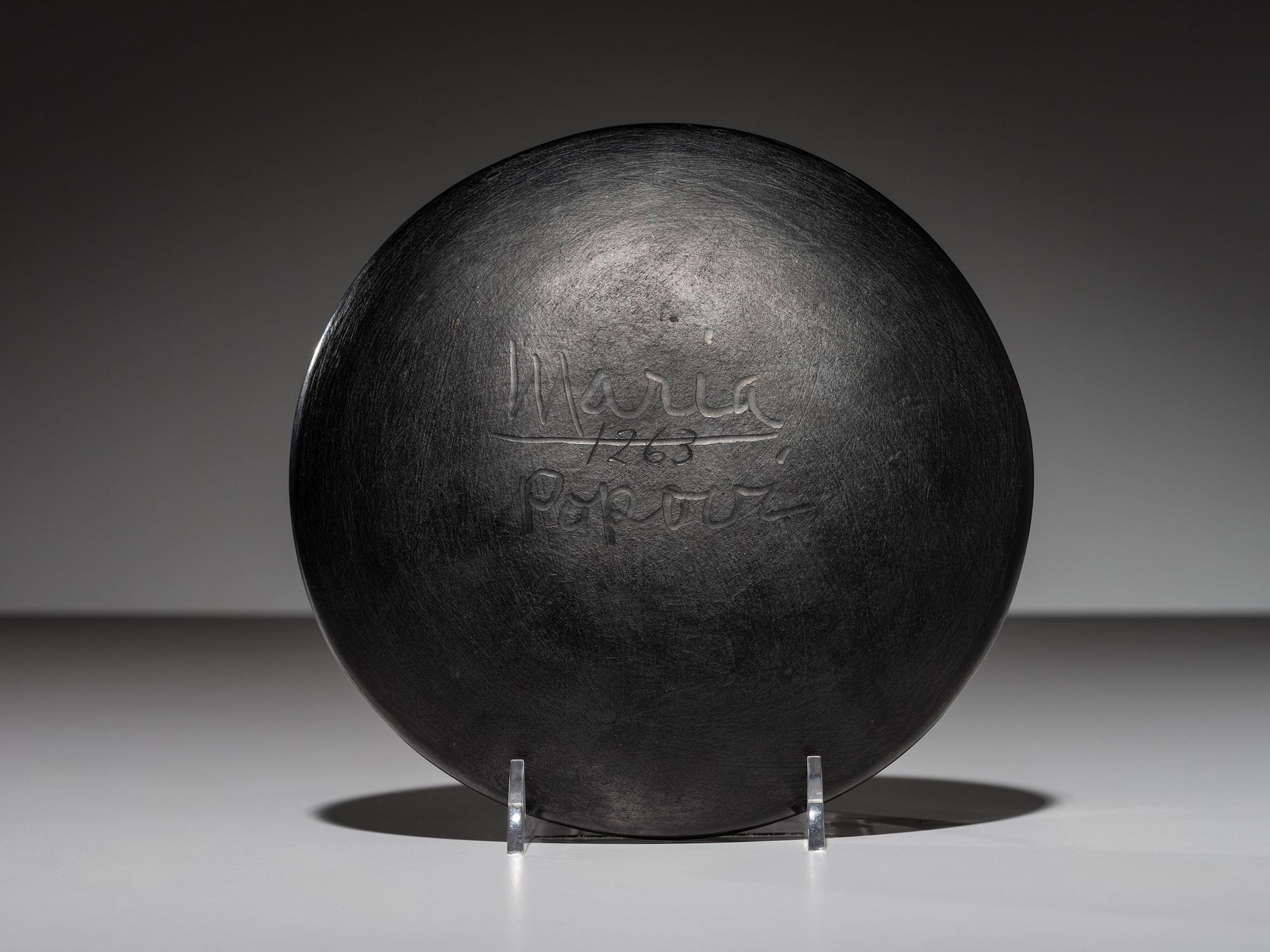 Blackware Pottery Plate, with Gunmetal Finish December 1963