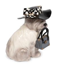 A Glazed Ceramic Dog Figure