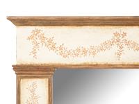 A Neoclassical Style Painted and Parcel Gilt Mirror