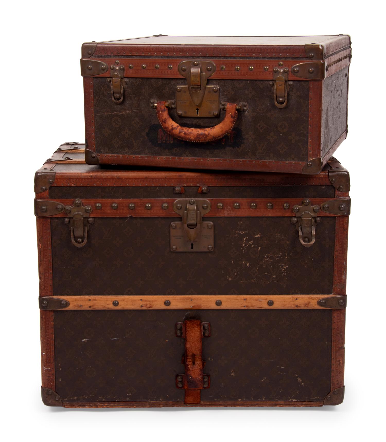 Two Louis Vuitton Early 20th Century Travel Trunks