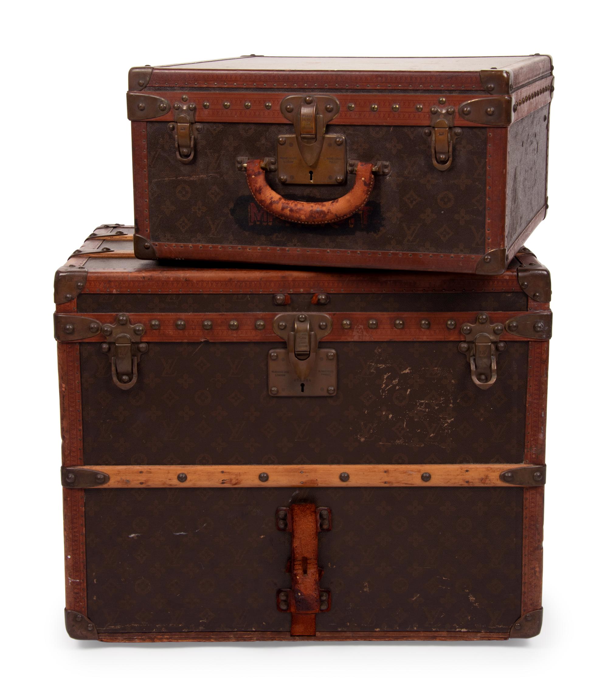 Two Louis Vuitton Early 20th Century Travel Trunks