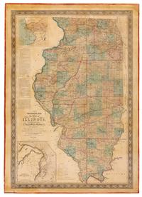 J. H. COLTON & CO., PECK, J., MESSINGER, J., MATHEWSON, A. J. New Sectional Map of the State of Illinois... [New York, 1836/ 1852].