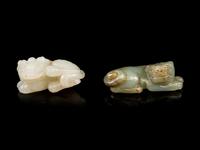 Two Jade Figures of Mythical Beasts