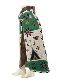 Beaded Hermann Heiser Batwing Chaps, with American Flags
