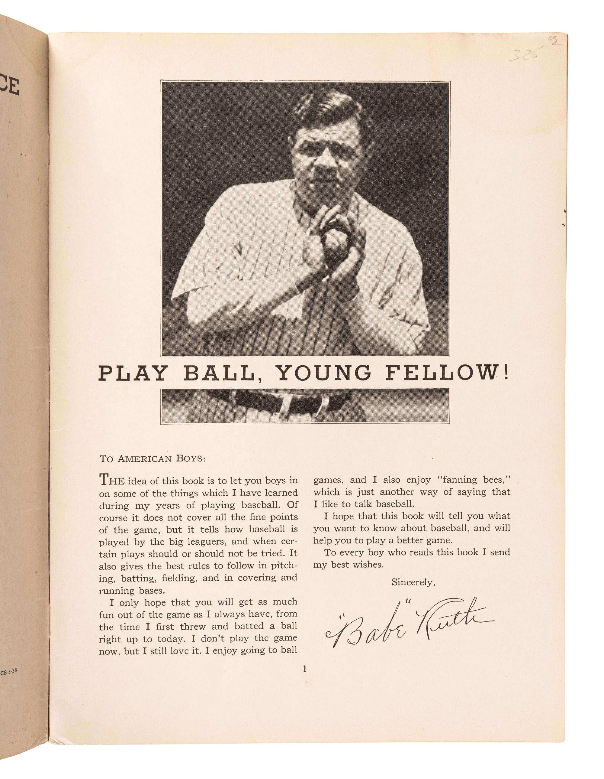 A 1936 Edition of Babe Ruth's Baseball Advice by Babe Ruth
