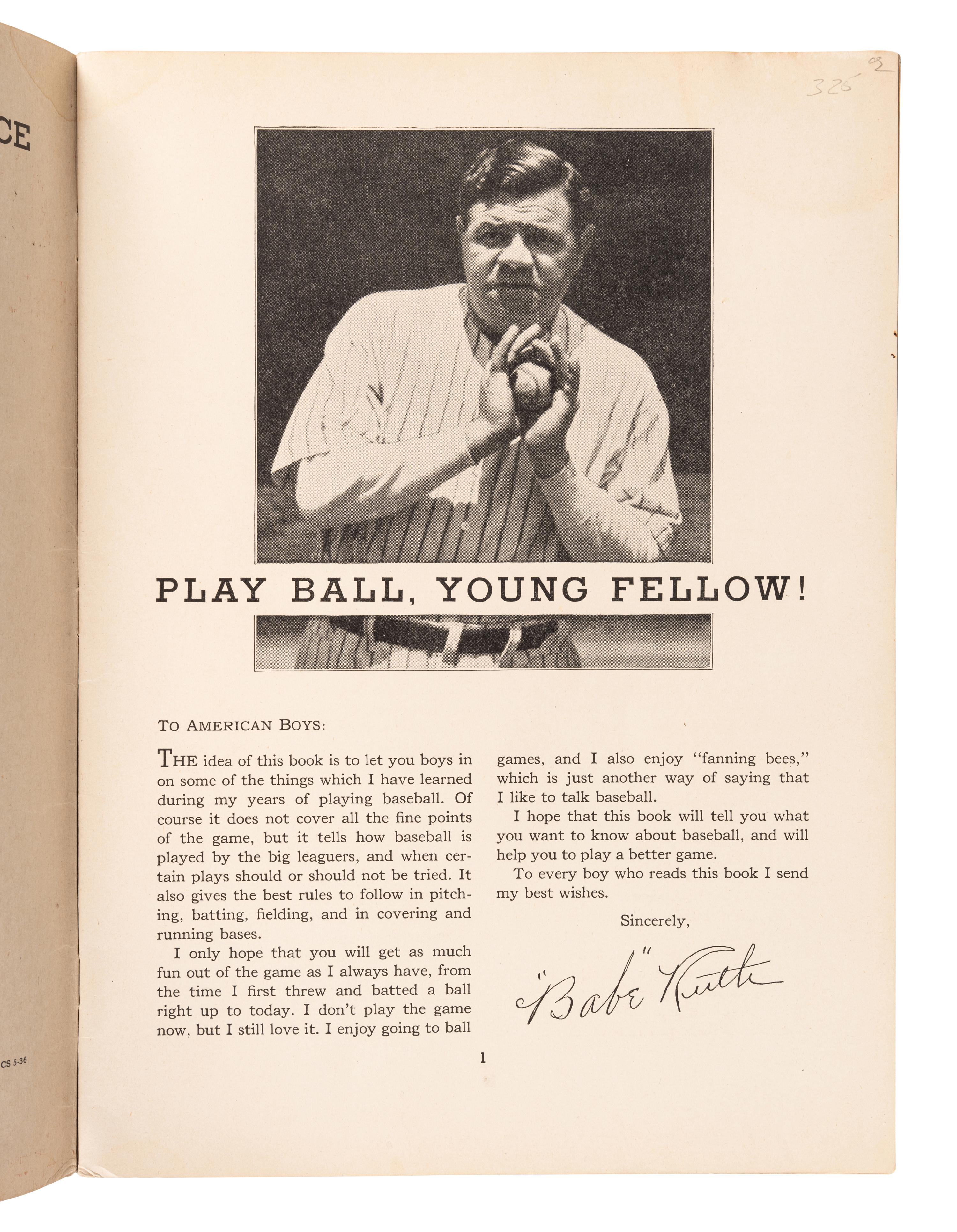 A 1936 Edition of Babe Ruth's Baseball Advice by Babe Ruth